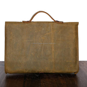 ALBORZ LAP05 High Quality Vintage Genuine Leather Brown Classic Executive Laptop <b>Briefcase</b> Customizable Messenger Bag 15.6" - Product Image 3