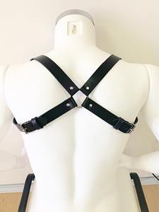 X Back <b>Men</b> H- Front <b>Harness</b> <b>Leather</b> Adjustable to Fit Most Common Chest Sizes Reliable Hardware Color Grain MHS-0002 - Product Image 3