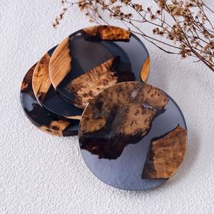 Resin <b>Coaster</b> Decorative Multi Purpose <b>Coaster</b> for Kitchen Resin <b>coaster</b> with metallic accents Artistic table decor Decorative - Product Image 2