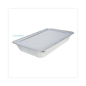 Bandeja de Vapor de Aluminio de Tamaño Completo Boardwalk BWKSTEAMFLDP con Vidrio de Silicona, Compatible con Estufas de Inducción y Gas, Color Plateado (50/Caja) - Product Image 5