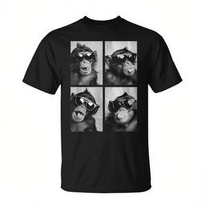 Simpatici scimpanzé con occhiali da sole, magliette promozionali per photo booth - Product Image 2