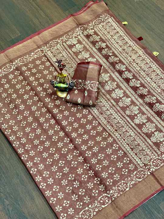 Premium Quality Summer Cotton with Beautiful Batik Digital Print Sari for Women