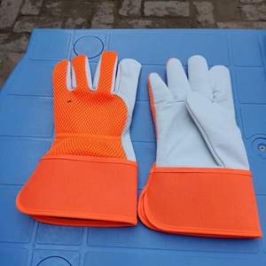 Gants de sécurité en cuir de vachette pleine fleur, ignifuges, antistatiques, protection des mains pour la construction industrielle, le barbecue - Product Image 4