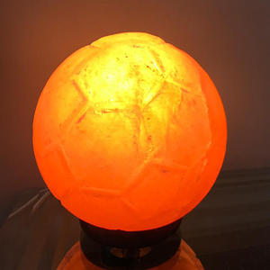 Hand-Crafted 6x6 <b>Football</b> <b>Lamp</b> Polished Natural Salt Himalayan Craft Product - Product Image 5