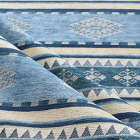 Tissu d'ameublement textile d'intérieur biologique et respirant en polyester enduit, épais, résistant à l'abrasion et aux déchirures, style Kilim Bohème