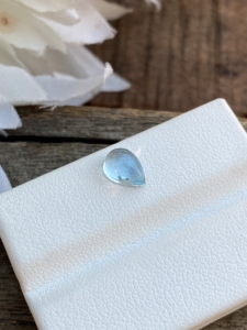 Excelente PIEDRA DE cabujón con forma de pera de Aguamarina de Color superior Natural con buen brillo, piedras preciosas sueltas para hacer joyas de 1,10 quilates - Product Image 3