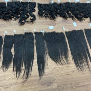 Extensiones de cabello humano liso natural de alta calidad, cierre de doble estiramiento, proveedor de cabello vietnamita crudo en stock - Product Image 6