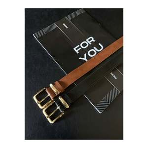 Ceinture pour femme Buckle Bridge, ceinture pour pantalon, ceinture pour veste, ceinture pour robe, ceinture pour chemise - Noir-brun-doré - Product Image 2