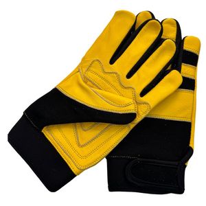 100% gants de travail extérieurs isolés de mécanicien robustes de haute qualité noir jaune gants résistants aux coupures Protection des bras de la main - Product Image 1