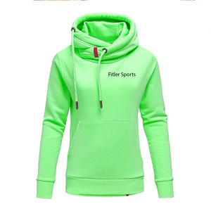 Alta Calidad Ecológica Mujer con capucha de gran tamaño invierno transpirable forrado Casual 280g Terry sudadera hombro caído de talla grande - Product Image 1