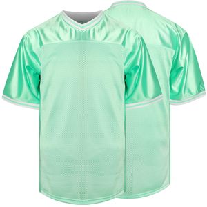 Mens <b>Mint</b> <b>Green</b> Football Jersey Short Plain Breathable Mesh Anti-bacterial Quick Dry Custom Team Uniform Training Workout - Product Image 3