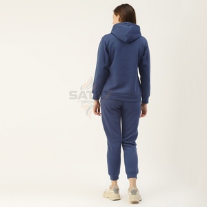 Ropa de calle, chándales de lana de algodón para mujer, chándal de gran tamaño, sudadera con capucha y pantalones de chándal, ropa para exteriores, chándal para mujer - Product Image 5