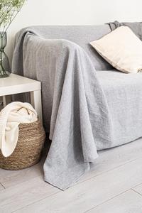 European Style Linen <b>Sofa</b> Slipcover Elastic Breathable Comfort Washable Single-<b>seat</b> <b>Sofa</b> <b>Cover</b> Customizable Color & Size - Product Image 1