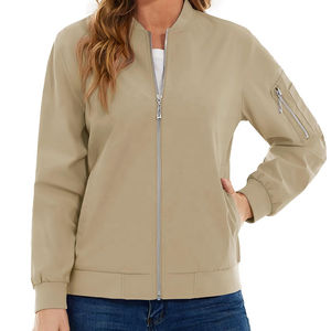 Chaqueta de bombardero de invierno a prueba de viento de alta calidad con tecnología de Material impermeable para mujer, tendencia de impresión de logotipo personalizado - Product Image 3