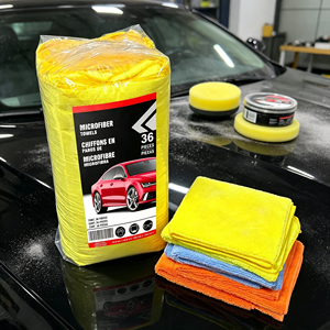36 Pack 300GSM 350GSM 400GSM Thickened Microfiber Car <b>Towel</b> All Purpose Exterior Auto Detailing <b>Towel</b> - Product Image 1
