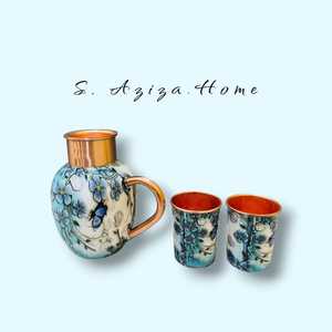 Jarra de Cobre Hecha a Mano Moderna y Tradicional con Capacidad de 1500 ml Incluye 1 Vaso de Cobre - Product Image 5