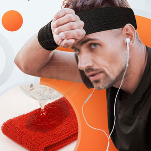 Lightweight Fabric Headband Comfortable <b>Grip</b> Headband Sweat <b>Control</b> Headband Soft Elastic Headband For Fitness Sessions - Product Image 3