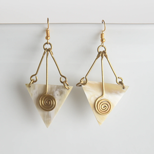 Pendientes de araña de cuerno de buey sudafricano con estilo natural y ecológico 100% para mujeres y niñas, joyería de moda, piel Natural - Product Image 3