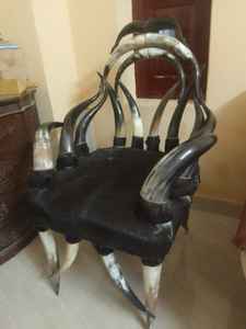 Chaise en corne de buffle naturelle au design moderne, très résistante, antique, solide, polie, écologique, sculptée à la main, taille personnalisée - Product Image 3