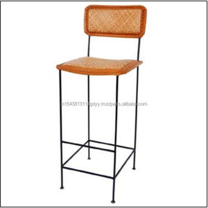 Chaise de salle à manger en fer moderne, élégante et robuste, en peluche et en velours, pour la maison, le bureau, l'école, les cafés, les comptoirs et les balcons - Product Image 3