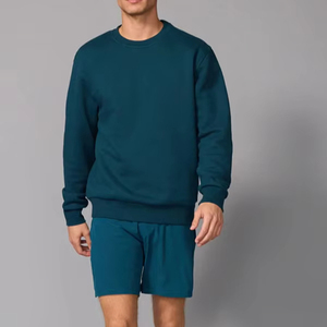 Sudadera de invierno de manga larga personalizada para hombre, jersey de color sólido con cuello redondo de Algodón 100% con logotipo personalizado y bordado OEM - Product Image 1