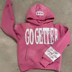 เสื้อมีฮู้ดของผู้ชายผ้าคอตตอนเนื้อหนาพิมพ์ลายแบบเรียบ - Product Image 4