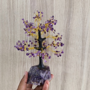 Arbre d'améthyste naturel Offre Spéciale avec grappe cadeau d'agate authentique fête folklorique mariage bonsaï grappe arbre décor Art Style spécimen - Product Image 3