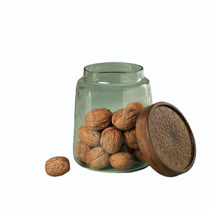 Grand pot en verre transparent avec design classique de la technique du four pour les fêtes - Product Image 2