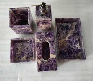 Juego de Grifería de Baño de Cerámica y Resina de Mármol Moderno, Pulido, Ecológico y de Lujo, y Accesorios de Ducha de Crescent Crafts - Product Image 4