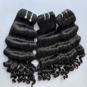 Trama de pelo ondulado suelto camboyano Remy ondas sedosas y naturales en cabello humano crudo 100% - Product Image 5