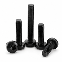 Vis de machine en acier inoxydable A4, acier inoxydable 304 316 C1022, tête cylindrique ronde noire Torx, acier au carbone, fer, cuivre, vis de 1,6 mm