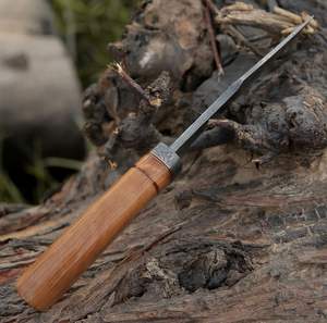 Cuchillo de Caza de Acero de Damasco de Alta Calidad Hecho a Mano al por Mayor, Hoja Forjada Fija, Mango de Madera, OEM Personalizable, Grado Industrial - Product Image 4