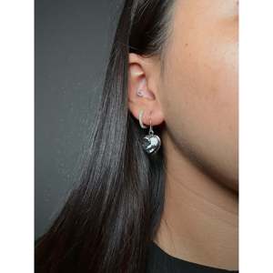 Navajo White Buffalo Sterling <b>Silver</b> Hook <b>Dangle</b> <b>Earrings</b> Heart-Shaped Drop Pearl Diamond for Wedding Party Gift Religious - Product Image 5