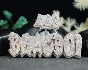 Deslumbrante Anillo de Doble Capa con Iniciales, Corte Brillante, Certificado GRA, VVS, Moissanita, Chapado en Oro Rosa de 18K, Plata 925, Estilo Hip Hop, Unisex, Fino - Product Image 6