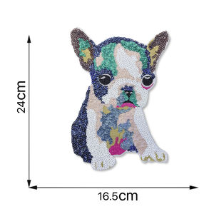 Patch brodé à paillettes en forme de chien mignon pour accessoires vestimentaires - Product Image 3