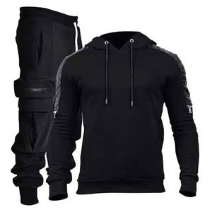 Nouveauté 2025 Survêtements pour hommes de haute qualité Ensemble 2 pièces en molleton de coton Pulls de sport Jogging - Product Image 1