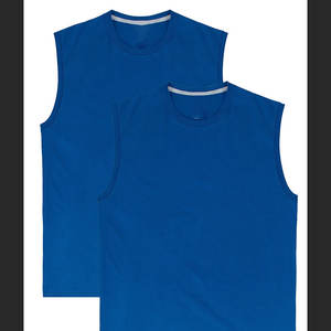 Débardeurs pour hommes 100% coton couleur unie respirant hauts sans manches mince décontracté gymnastique course confortable débardeurs pour hommes - Product Image 1