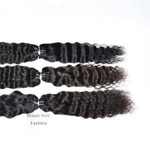 Extensiones de Cabello Humano Indio 100% de Alta Calidad, Precio de Fábrica al por Mayor, Ondulado, Doble Trama a Máquina, Empaque en Bolsa de Polipropileno - Product Image 2