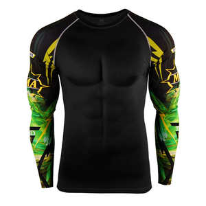 Chemise de compression Rashguard pour homme Vêtements de sport respirants à séchage rapide pour MMA, gym et entraînement - Product Image 1