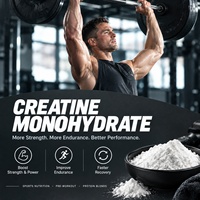 Créatine monohydrate en poudre de haute pureté, étiquette privée, logo personnalisé, créatine monohydrate en poudre en vrac pour la nutrition, la force musculaire et l'énergie