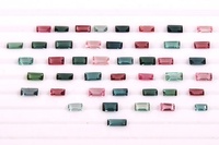 Tourmaline naturelle en vrac, taille émeraude, baguette, forme libre, multi-tailles, jaune, forme poire, certifiée par un tiers, 100 CTS, MOQ