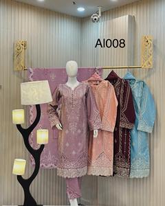 Colección SSumaira Premium Khaddar bordado 3 piezas Plazo Salwar Kameez conjunto de vestido cálido y de moda, tallas pequeñas a grandes - Product Image 1