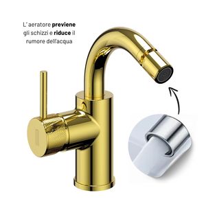 Decorazione Jazz oro lucido miscelatore per Bidet a leva singola installazione rapida con lo spreco di Click-Clack Design elegante rubinetto - Product Image 5