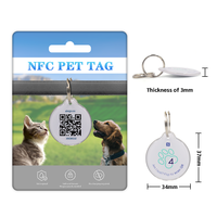 Étiquettes NFC vierges personnalisables améliorées pour le suivi des animaux de compagnie, en époxy