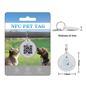 Personalized Editable Tag Upgraded Custom Nfc Blank Pet Tracking Epoxy Nfc Tags