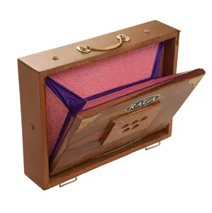 Antique Finished 440Hz Tuned Professionals Teak Wood No 1 Shruti Box Raga Available from India at Affordable Prices