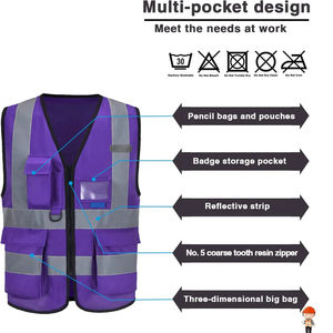 Chaleco DE SEGURIDAD personalizado de gran oferta, varios tamaños, ropa de trabajo Oem, Chaleco de seguridad, construcción, ropa de alta visibilidad, chaleco de seguridad reflectante - Product Image 3