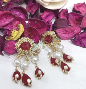 ต่างหูทองคำคุณภาพเยี่ยม ดีไซน์โดดเด่น ประดับด้วยหิน ดูหรูหรา เหมาะสำหรับงานแต่งงาน คอลเลคชั่นสำหรับผู้หญิงและเด็กผู้หญิง - Product Image 1