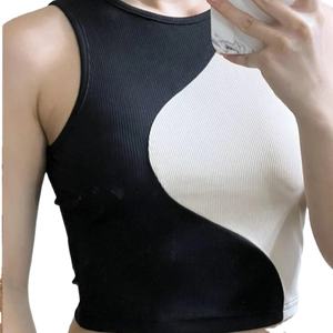 เสื้อกล้ามถักนิตติ้ง 100% ผ้าฝ้าย เป็นมิตรกับสิ่งแวดล้อม ระบายอากาศได้ดี ไร้ตะเข็บ ยืดหยุ่น ดีไซน์ลำลอง สไตล์สตรีทแวร์ พร้อมโลโก้ด้านหน้า - Product Image 4