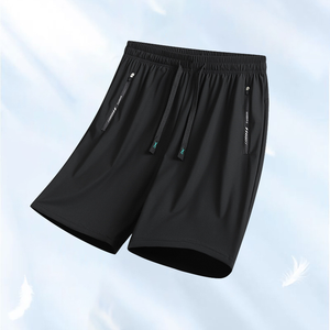 Pantalones cortos deportivos de secado rápido de seda helada para hombre de verano ligeros estilo informal con función de secado rápido - Product Image 5